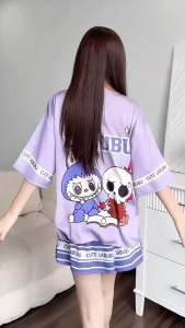 Đồ Ngủ Pijama Nữ HEUN YOUNG Set Đồ Bộ Nữ Chất Lụa Thiết Kế 3D Nút Bọc Quần Váy Freesize <80kg MK73