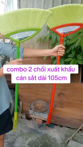 [ tặng 2 chổi quét bụi] Combo 2 Chổi Quét Nhà Cán Thép Sơn Tĩnh Điện Hàng Xuất Khẩu Kleex K47 Cao Cấp