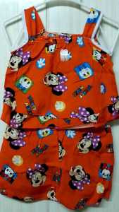 💥Sale 29K 1 bộ quần áo Tone Lanh bé gái 6_8kg set hè 2 dây quần đùi trẻ sơ sinh