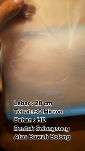 PLASTIK HD ROLL 20 CM TEBAL 30 MICRON