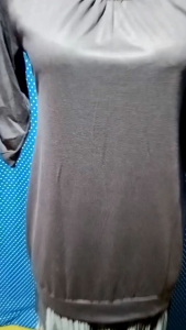 DRESS LENGAN 3/4 GREY PLISKET(OGAZZANG) 257