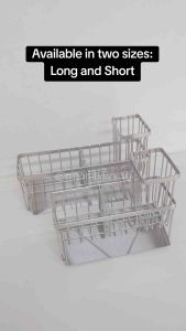 304 Stainless Steel Kitchen Sink Rack Sink Caddy Kitchen Sink Organizer Sponge Drainer Holder Self-draining Bottle Brush Holder Draining Tray Basket