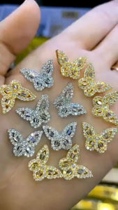 Charm bướm đá siêu sáng - Charm nail đính móng tay hàng cao cấp không bay màu