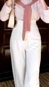 Loose Pants Scuba Celana Anti Kusut | Celana Kulot Wanita Highwaist | Celana Kerja Wanita Kantor