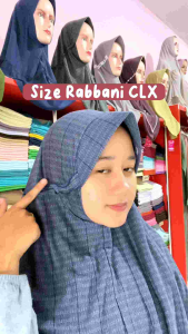 Kerudung Rabbani CLX Motif Garis Kotak
