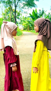 GRATIS ONGKIR hijab mengaji dan sekolah trendi jilbab anak pita Ricis usia 2-10 th kerudung Vita belakang cantik murah berkualitas