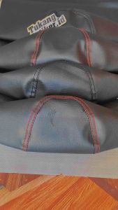 Kulit Jok Motor Jahit Kepala Sarung Jok Motor Hitam Polos Untuk Jenis Motor Beat Metic & Bebek Terlaris