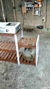 Rak Serbaguna Kompor 2 Tungku susun / Rak Minimalis Dapur Kayu / RAK KOMPOR TUNGKU 2
