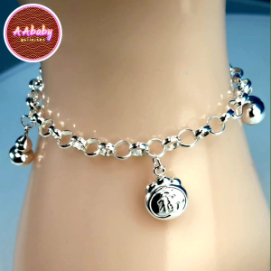 🌈AAbaby Galleries AA113M Original Baby S925 Silver Anklet Bracelet 平安葫芦小孩脚链 Rantai Kaki/Gelang Kanak