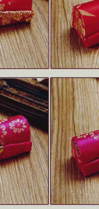 Single Dompet Koin Tempat Simpan Lipstick Klasik Sulam