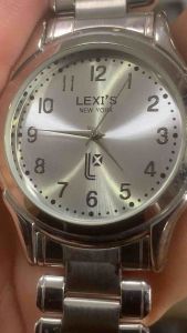 Đồng hồ nam nữ hiệu LEXI’S NEW YORK size 355mm máy Nhậtmặt trải tia cọc số học tròđáy còn nguyên seal nilon dây thép không gỉ khóa thông minh