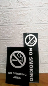 SIGN Non Smoking Akrilic / Penanda Dilarang Meroko / Hiasan Dinding