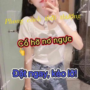 Áo Kiểu Nữ Chất Len Mongtoghi Cao Cấp Cổ Kiểu Hở Nơ Ngực Phong Cách Hàn Quốc Cho Nữ