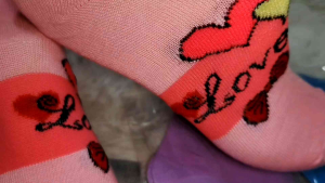 ถุงเท้า ข้อคลุมตาตุ่ม ลายหัวใจ Love  สีสดใส ฟรีไซส์ ใส่ได้ทุกเพศทุกวัน