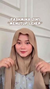 Pashmina bisa menutup leher oval/ Hijab pasmina tutup leher
