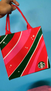 Starbucks Christmas Tote Bag | กระเป๋าผ้า Starbucks Christmas Starbucks กระเป๋า กระเป๋า Starbuck - Lazada