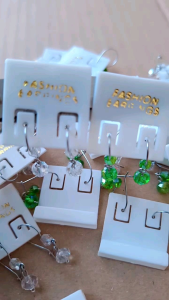 Anting Koncer monel motif permata