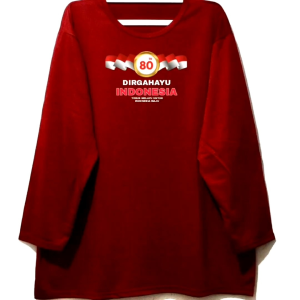 ( COD ) KAOS LENGAN PANJANG JUMBO XXXL LD 130 - XXXXL LD 140  / DIRGAHAYU RI 80 / KAOS ATASAN JUMBO OVERSIZE / T-SHIRT / PAKAIAN PRIA