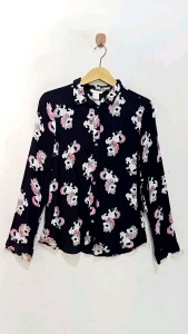 KEMEJA WANITA TANGAN PANJANG BAHAN KATUN RAYON/KEMEJA WANITA KATUN