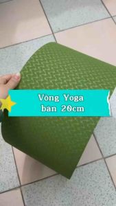 Vòng yoga TPE trơn bản rộng 20cm x34 cm - Vòng tập yoga thể thao thể hình chịu lực 200kg
