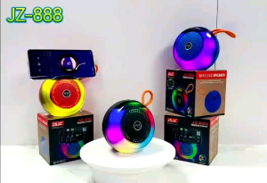 JZ-888 TWS Stereo Portable Mini Wireless Bluetooth Speaker RGB Light USB TF SD Card FM Radio Mobile Phone Stand with lanyard
