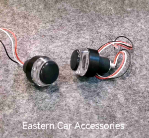 2pcs Motorcycle Side Handle Signal LED Light 12V Indicator Blinker Handle Bar End Turn Signal Lamp