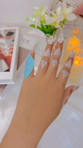 HENA KAKI STICKER PENGANTIN Free Gliter NAIL ARTS