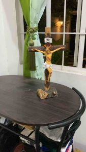 Standing Crucifix on Bark (17in.) - Religious Catholic Decors for Home