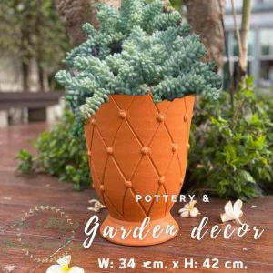 กระถางแต่งสวนสไตล์โรมัน รุ่นกลาง กว้าง 28 x สูง 35 ซม. รุ่นใหญ่: กว้าง 34 x สูง 42 ซม. สวยสำหรับการจัดสวน และอื่นๆ