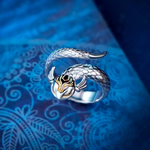 Cincin Kasual Desain Ratu Ular Laut Poseidon (Adjustable)