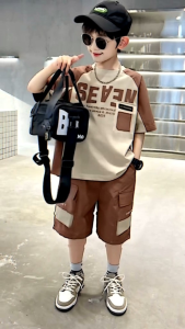 Setelan Baju Anak Laki Laki Model Oversize Baru Bahan Adem Bagus Size M L XL usia 3-13 Tahun Setelan Stefen Kids Zh