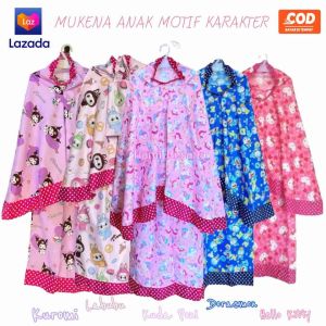 Mukena Anak Perempuan Umur 2-8 Tahun Bahan Adem dan Lembut Motif Karakter Kartun Terbaru 2025
