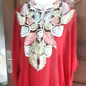 Gs kaftan Laluna marun fashion muslimah modern modis fashionable model kekinian