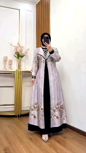 gamis muslim wanita cantik mewah dengan taburan payet