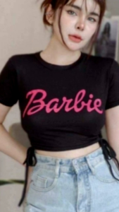 WOW เสื้อครอปบาร์บี้ ผูกข้าง เข้าอีกแล้วว สวย ใส่ปาร์ตี้