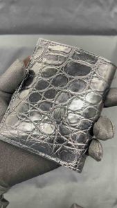 Ví Da Nam Da Cá Sấu  Mini.Bóp Da Dáng Đứng Da Cá Sấu Thật Songhan Leather Làm Từ Da Bụng BẢO HÀNH 12 Tháng Songhan Leather