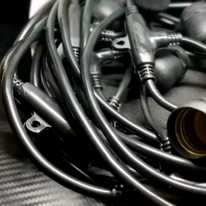 Kabel Fitting Lampu Cafe Gantung E-27 10 Meter 10 Fitting Dekorasi Outdoor Taman Waterproof - Hitam