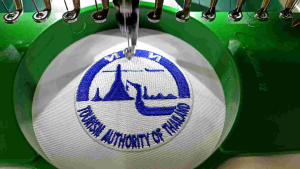 อาร์มปักโลโก้ การท่องเที่ยวแห่งประเทศไทย (ททท) ขนาด 7x7 ซม