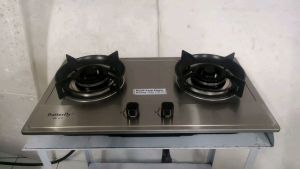 Kompor Tanam Stainless Butterfly 2 Tungku Kualitas Premium Gratis Bubblewarp & Baterai