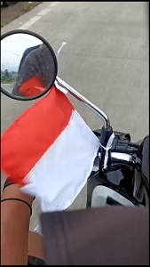 Bendera Spion Motor Merah Putih Indonesia Mini Unyil