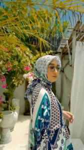 Set Dress + Jilbab Pelangi Asmara The Habibty Series by Dian Pelangi X Barli Asmara LIMITED EDITION Setelan Busana Muslim Maxi Gamis Abaya Kaftan Gaun Outfit Maxmara Pesta Kondangan Pernikahan Wanita Hijaber Cantik Anggun Modis Modern Elegan Mewah Terbaru