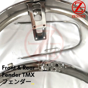 FRONT & REAR FENDER CHROME PLATED NEW WITH BRACKET FOR HONDA TMX 125 / TMX 155 MOTORCYCLE STEEL