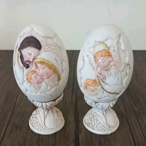 Pajangan Meja Rohani Telur Malaikat Kristen Katolik TDE 1809