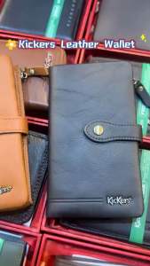 Kickers Leather Long Wallet 54150/54081/54414 Free Sim Card Pin