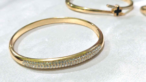 Matt Ri Quality Fashion Gold Plated Bangles Hypoallergenic Non tarnish-020 for women casual accessories