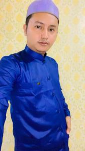 Baju koko Haibah Navy Original Saudi Polyester Import lengan panjang  polos full kancing / Baju Pria Muslim Elit Mewah Berkelas dan Berkualitas Alghin Exclusive 54