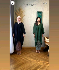 ‼️Ready Stock 🇲🇾‼️KAFTAN VISCOSE SEMI SUTERA + SONGKET TENUN BATIK (ONE SET)