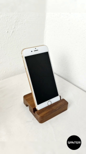 H304. Black Walnut Solid Wood Mobile Phone Stand