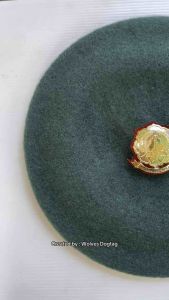 Baret Polhut / baret polisi kehutanan satu set camel / baret camel / baret hijau / topi polhut / baret polsus / polisi khusus kehutanan baret wool premium