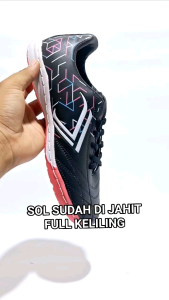 Sepatu Futsal Valden Graffis Hitam Pink Sol Sudah Di Jahit Full Keliling